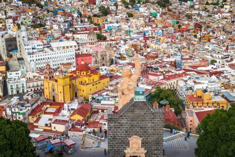 Vista A Rea Del Centro Hist Rico De La Ciudad De Guanajuato En