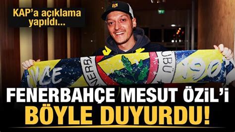 Fenerbahçe Mesut Özil i KAP a bildirdi Tüm Spor Haber Fenerbahçe