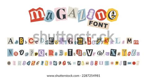 Magazine Collage Vector Alphabet Trendy Style Stock Vector (Royalty ...