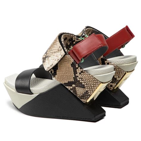 Sandały United Nude Delta Wedge Sandal 10413694156 Beżowy eobuwie pl