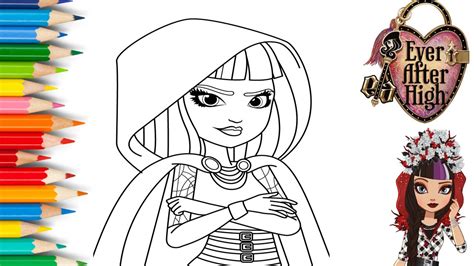 Coloring Cerise Hood Ever After Hight Coloring Pages Youtube