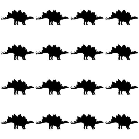 Stegosaurus Silhouettenmuster Premium Vektor