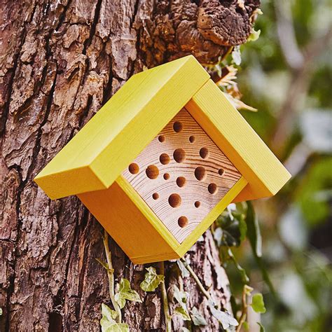 Mini Bee House By Wuddl | Bee hotel, Bee house, Spring garden decor