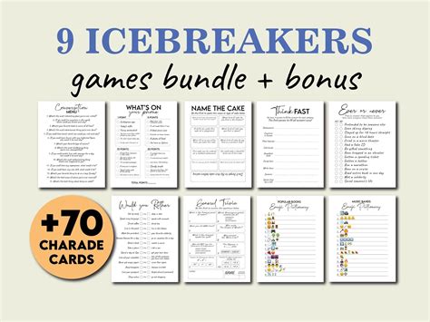 Icebreaker Games Printable Party Starters Fun Icebreaker Activities For Adults Icebreaker