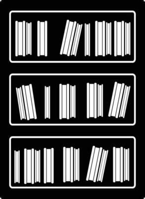 Bookshelf Black And White Vector Art, Icons, and Graphics for Free Download