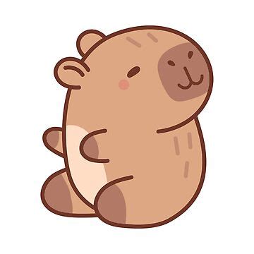 Cute Kawaii Capybara Set Sticker For Sale By Olyalitvinova Redbubble