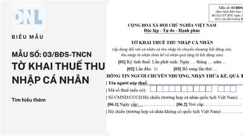 M U S Cnv Tncn T Khai Thu Thu Nh P C Nh N T Chuy N Nh Ng V N