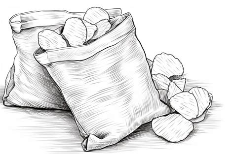 How To Draw A Bag Of Chips Yonderoo