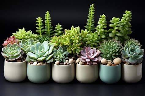 Premium Photo | Arrangement of Succulent Plants in Simple Setup