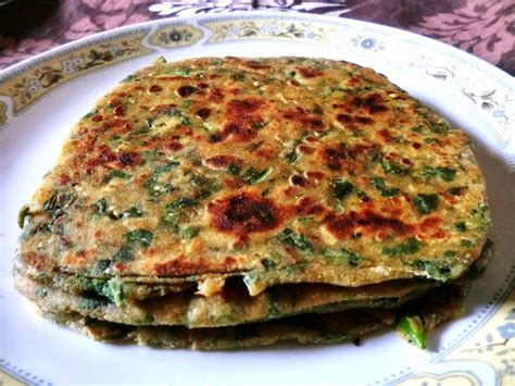 Hema S Musings Paratha With Green Leaves हरी पत्तियों का पराठा