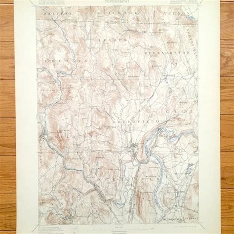 Greenfield Massachusetts Poster Etsy