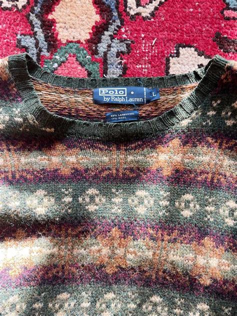 Polo Ralph Lauren Vintage Fair Isle Wool Lambswool Gem