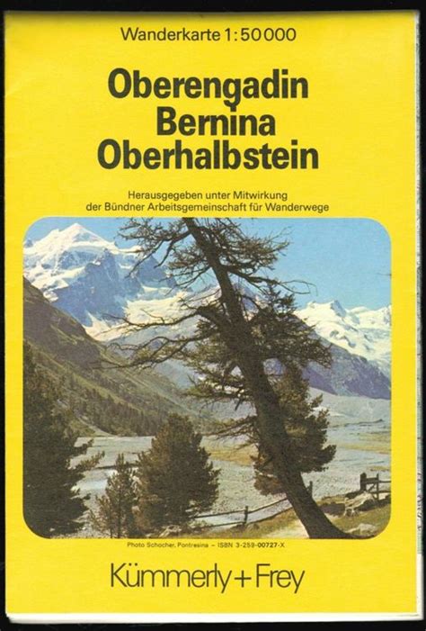 Landkarte Oberengadin Bernina Oberhalbstein Wanderwege Kaufen