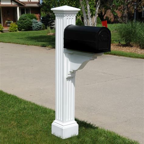 Mayne Manchester Mail Post In White Made In The Usa Mailbox Post Home