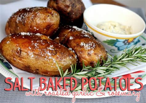 Salt Baked Potatoes {with Roasted Garlic & Rosemary} | Our Best Bites