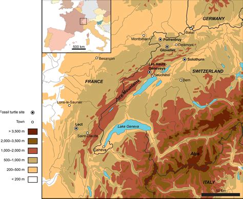 Jura Mountains France Map