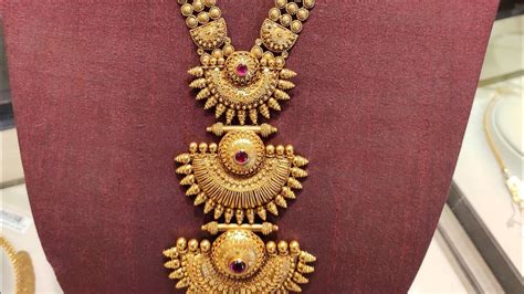 Tanishq Latest Antique Haaram Collection With Weight Youtube