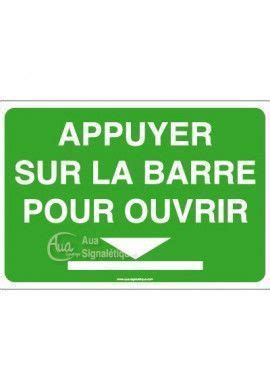 Panneau Appuyer Sur La Barre Pour Ouvrir AP