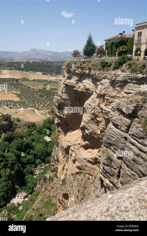 View From The Th Century Puente Nuevo New Bridge Spanning The El