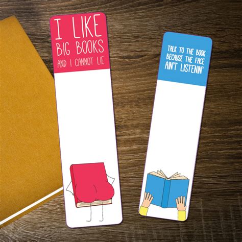 2 Funny Bookmarks DIGITAL / PRINTABLE Bookmarks - Etsy