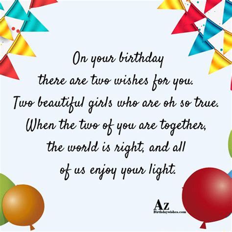 Happy Birthday Messages For Twins