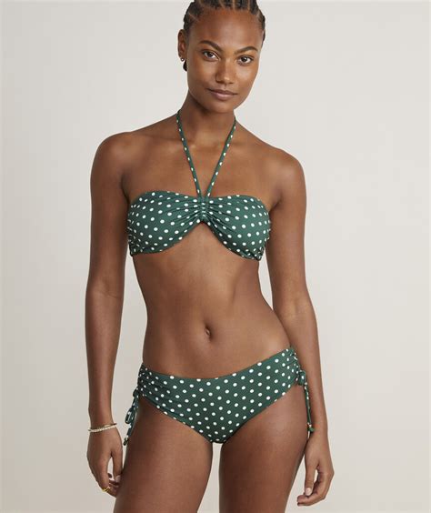 Shop Ruched Front Bandeau Bikini Top At Vineyard Vines