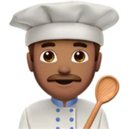 Man Cook: Medium Skin Tone Emoji (U+1F468, U+1F3FD, U+200D, U+1F373)