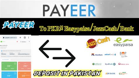 Payeer Payeer Dollar Withdrawal In Easypaisa Jazz Cash Bank