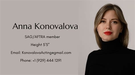 Anna Konovalova Demo Reel Youtube