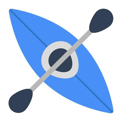 A Flat Design Icon Of Canoe 23897814 Vector Art At Vecteezy