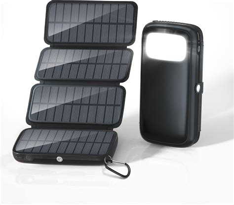 CONXWAN Solar Powerbank 26800mAh Externer Akku mit 3 Ausgängen und 4