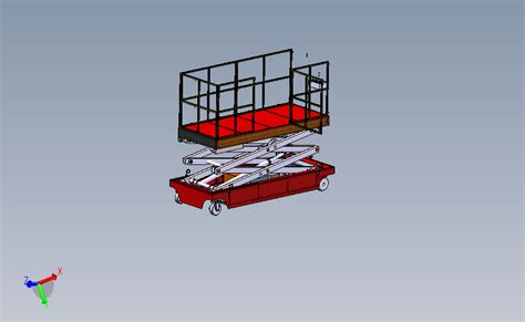 液压车升降工作平台3d模型图纸 Solidworks设计solidworks 2012模型图纸下载 懒石网