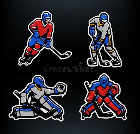 Ice Hockey Goalkeepers Stock Vector Illustration Of Player