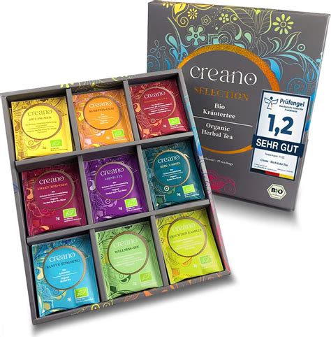 Creano Coffret Cadeau De Tisanes Bio Bio Herbal Tea Sachets De