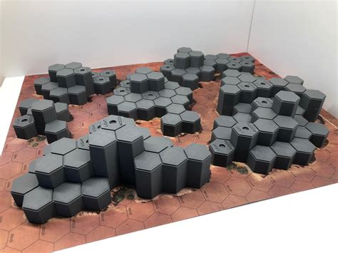 Hills For Desert 3 Mapsheet 3d Printed Terrain And Hills Compatible With Btamerican Mecha