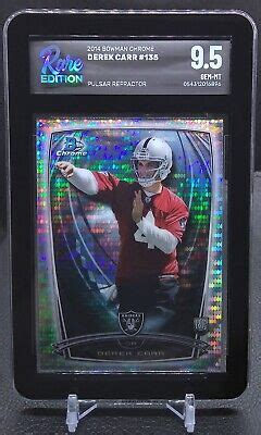 Derek Carr Bowman Chrome Pulsar Rookie Refractor Rare Edition