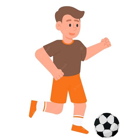 Premium Vector Boy Playing Ball Illustration