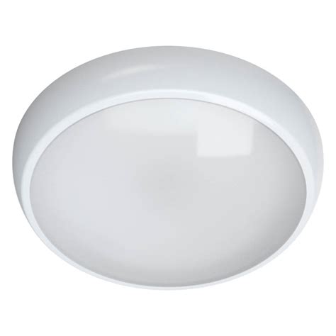 Euston 14w Led Standard Round Dome Bulkhead Light White Ip54 Commercia