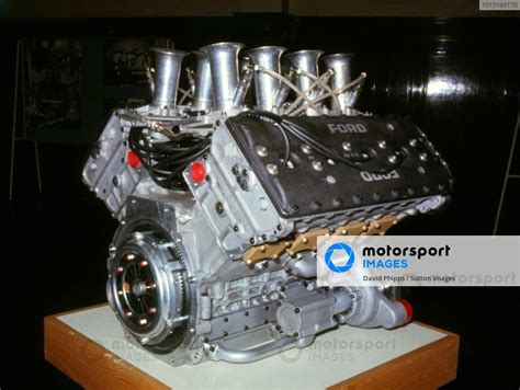 The Cosworth Dfv Double Four Valve Engine On Display In It Was