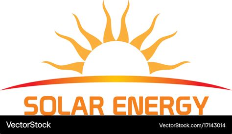 Solar Energy Nature Company Logo Royalty Free Vector Image