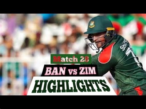 Bangladesh Vs Zimbabwe T20 World Cup 2022 Highlights BAN Vs ZIM T20