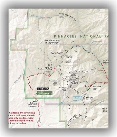 Pinnacles National Park Map