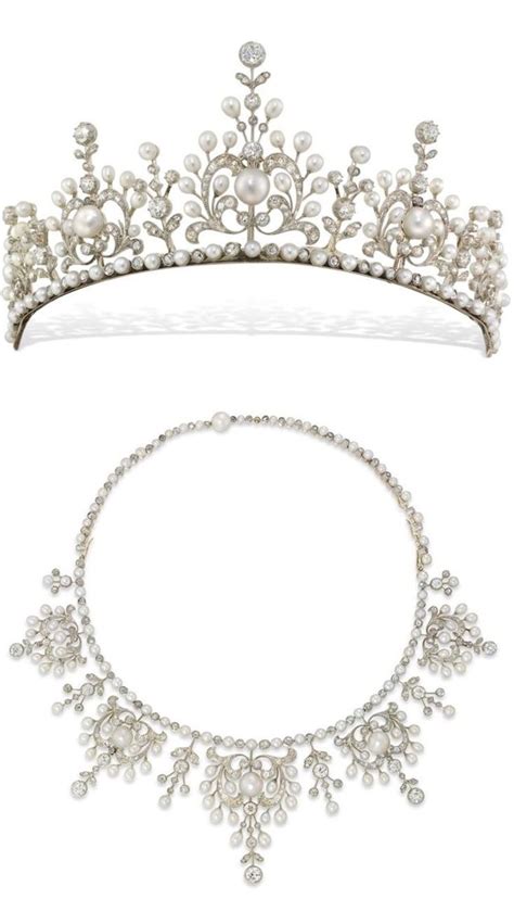 A Late Victorian Natural Pearl And Diamond Diamond Tiara Royal