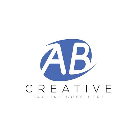 Letra ab logotipo design modelo vetor ilustração Vetor Premium