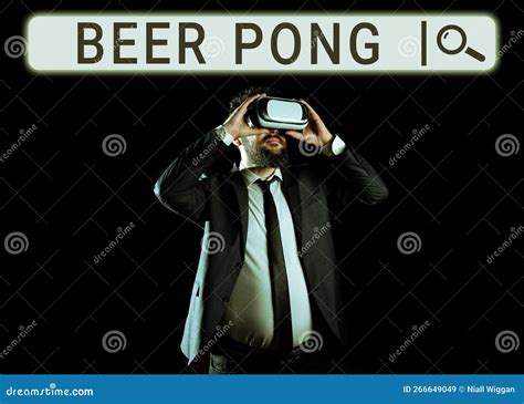 Sinal De Escrita Manual Pong De Cerveja Foto Conceitual De Um Jogo