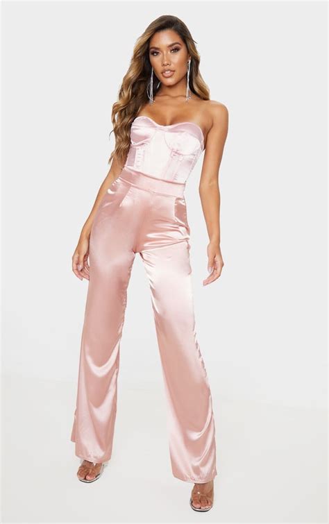 Black Satin Corset Cargos And Corset Satin Corset Top Hot Pink