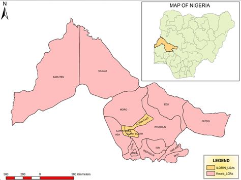 Map Of Kwara Showing The Study Area Source After Esan 2009