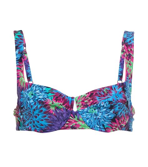 Brigitte Printed Bikini Top In Multicoloured Reina Olga Mytheresa