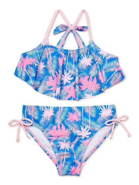 Shelloha Girls Piece Flounce Top Bikini Swimsuit Sizes