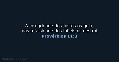 Provérbios 11 3 Versículo da Bíblia NVI DailyVerses net